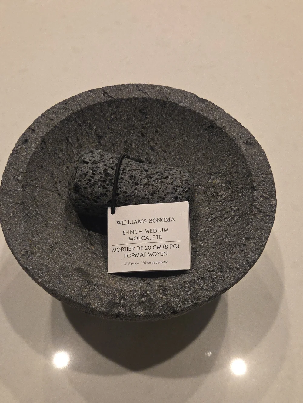 Williams Sonoma Charcoal Gray Molcajete with Pestle